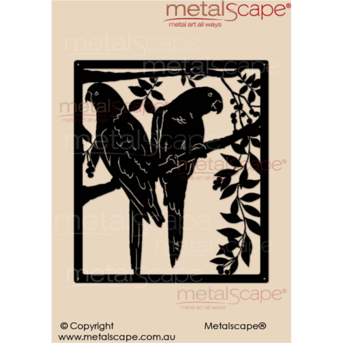 Metalscape - Metal Garden Art - Gardenscape -2 King Parrots Wall Art