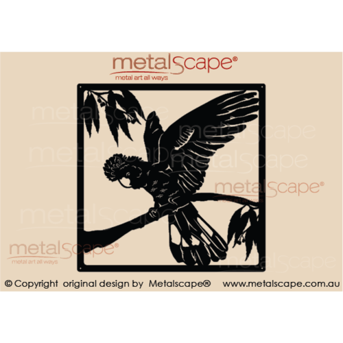 Metalscape Metal Garden Art - Black Cockatoo Wall Plaque - Metal Bird ...