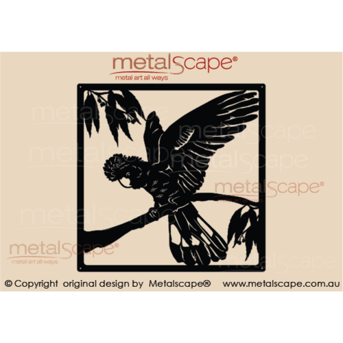 Metalscape - Metal Garden Art - Gardenscape -Black Cockatoo Wall Plaque