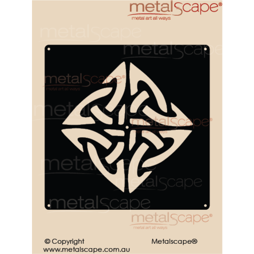 Metalscape - Metal Garden Art - Gardenscape -Celtic Knot 1 Wall Plaque - Black