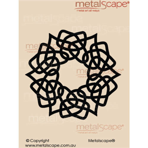 Metalscape - Metal Garden Art - Gardenscape -Small Wall plaque circle design 12