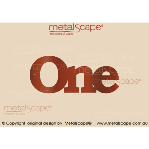 Metalscape - Metal Garden Art - Gardenscape -House Number One - Contemporary Text