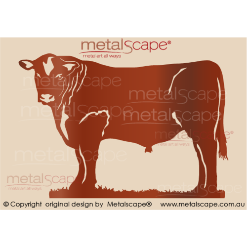 Countryscape - Metalscape - Metal Art - Farm-Angus Bull - Large Size
