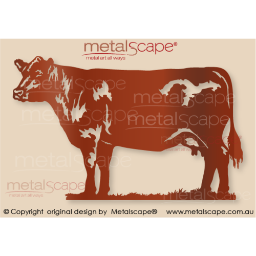 Countryscape - Metalscape - Metal Art - Farm-Angus Cow - Large Size