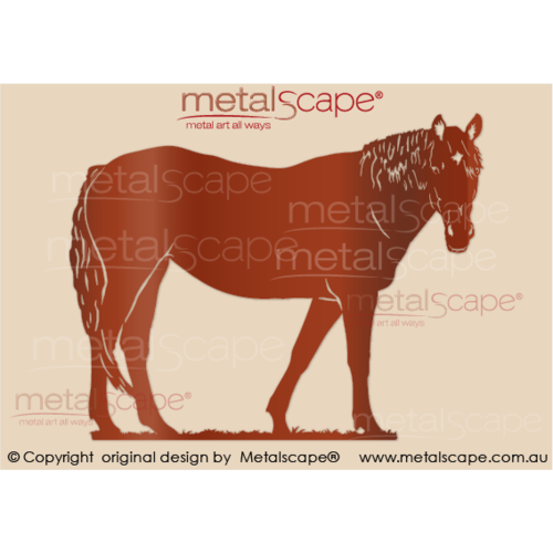 Countryscape - Metalscape - Metal Art - Farm-Horse  - Large Size