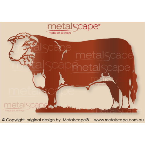 Countryscape - Metalscape - Metal Art - Farm-Hereford -Large Size
