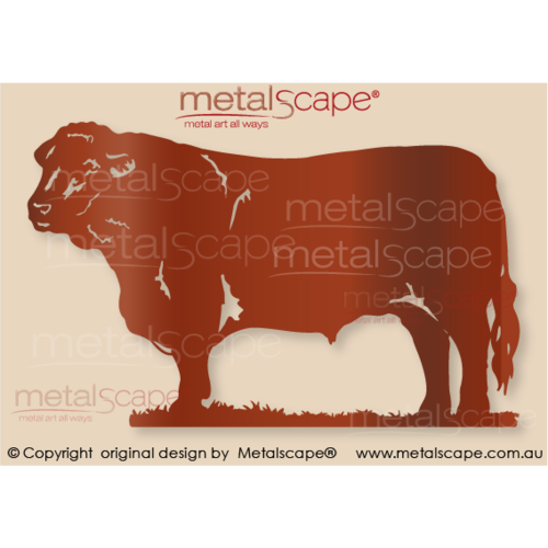 Countryscape - Metalscape - Metal Art - Farm-Hereford Bull 2 - Large Size