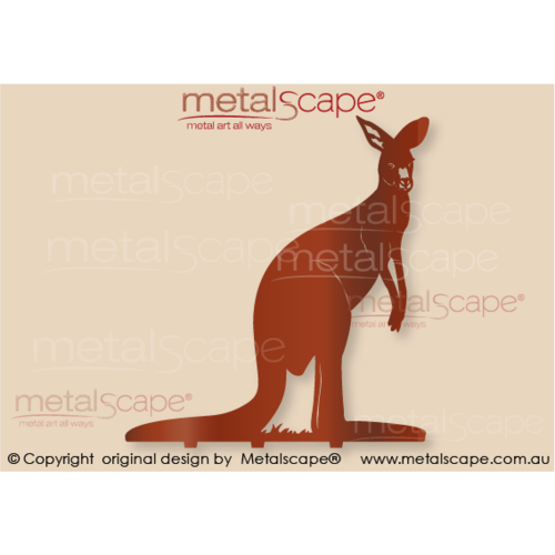 Countryscape - Metalscape - Metal Art - Farm-Kangaroo - Life size - on spikes