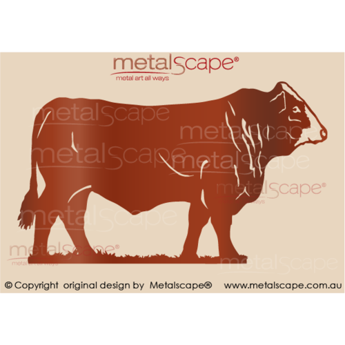 Countryscape - Metalscape - Metal Art - Farm-Simmental Bull - Large Size