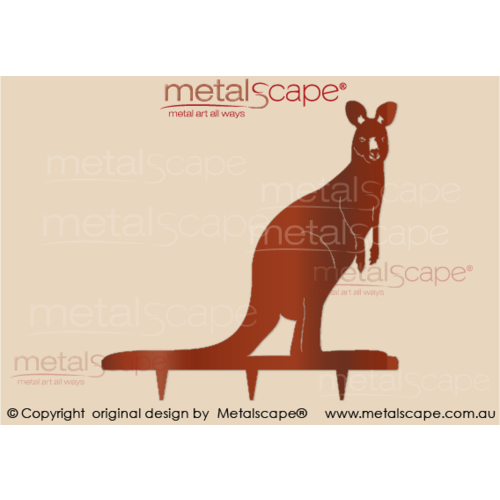 Countryscape - Metalscape - Metal Art - Farm-Wallaby - Life size - on spikes