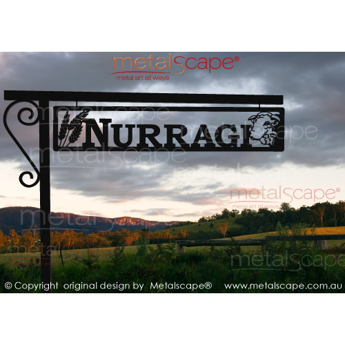 Metalscape - Farm Property Signs-Mounting Bracket for Large Thin Signs