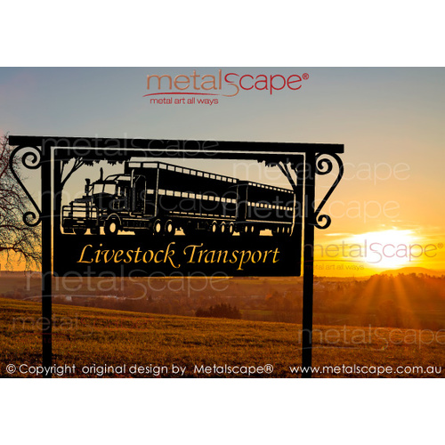 Metalscape - Farm Property Signs-Extra Large Mounting Bracket  H Frame - Double Scroll