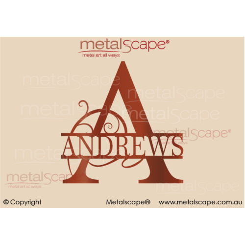 Metalscape - Farm Property Signs-Split Monogram Sign
