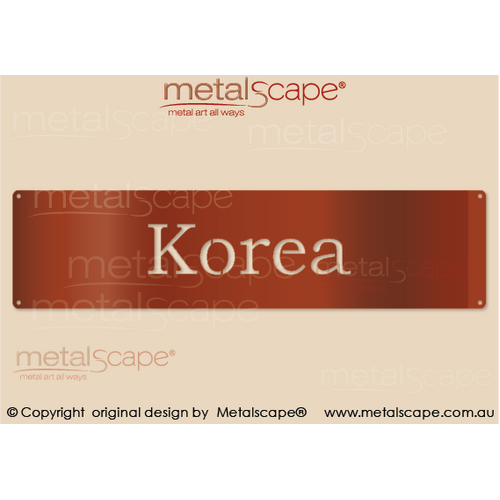 Metalscape - Anzac-"Korea" - ANZAC Wall Plaque