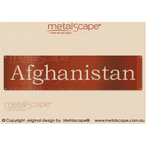 Metalscape - Anzac-"Afghanistan" - ANZAC Wall Plaque