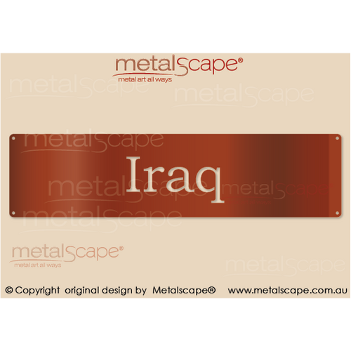 Metalscape - Anzac-"Iraq" - ANZAC Wall Plaque
