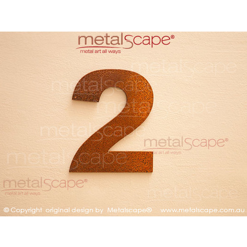 Metalscape - Metal Garden Art - Gardenscape -Solid Corten Number - "7"