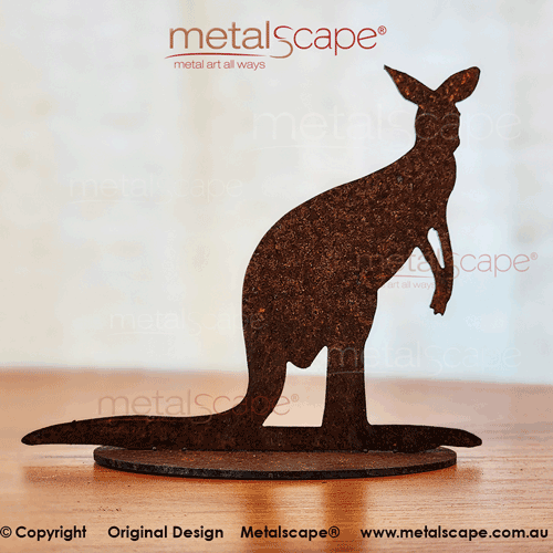 Metalscape - Gardenscape - Metal Garden Art-Kangaroo - Ornament on Stand