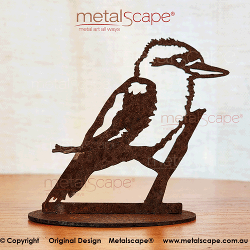 Metalscape - Metal Garden Art - Gardenscape -Kookaburra in Tree - Ornament on Stand