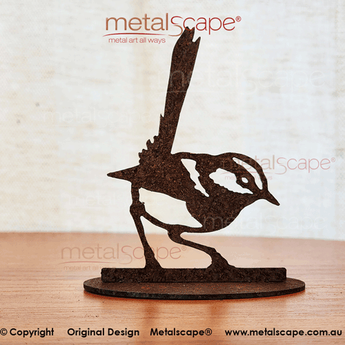 Metalscape - Gardenscape - Metal Garden Art-Wren 5  - Ornament on Stand