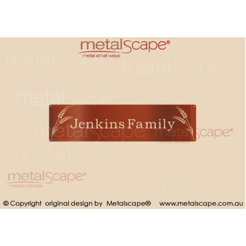 Metalscape - Farm Property Signs-Medium Property Sign - Classic Cut  - Wheat Heads