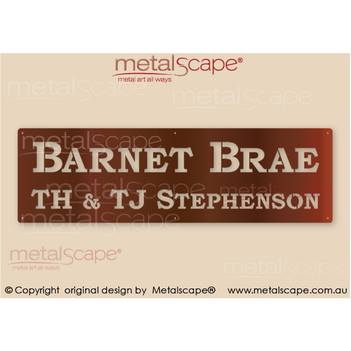Metalscape - Farm Property Signs-Property Sign - Classic Cut - Up 2 lines