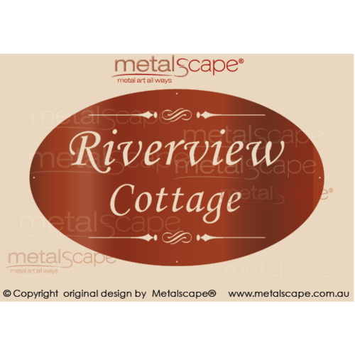 Metalscape - Farm Property Signs-Large Oval Property Sign - Classic Cut Style