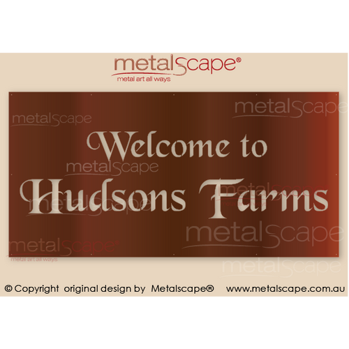 Metalscape - Farm Property Signs-Extra Large Property Sign - Classic Cut style