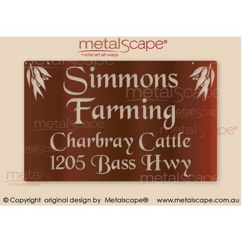 Metalscape - Farm Property Signs-Medium Property Sign - Classic Cut  Up to 4 Lines