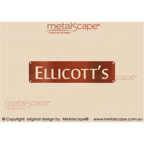 Metalscape - Farm Property Signs-Basic Cut Out Lettering Panel