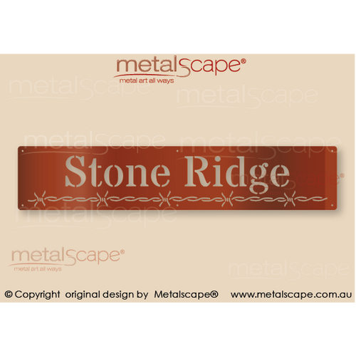 Metalscape - Farm Property Signs-Property Sign - Classic Cut with Barbed Wire