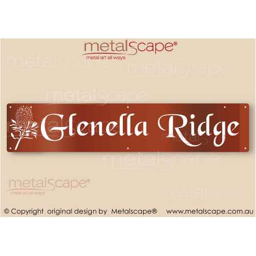Metalscape - Farm Property Signs-Large Property Sign - Banksia Native Flower Classic Cut