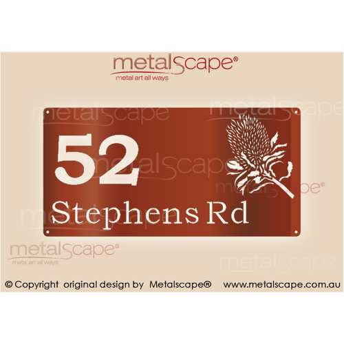 Metalscape - Farm Property Signs-House Sign - Banksia - Classic Cut