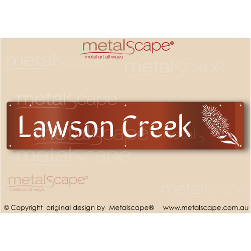 Metalscape - Farm Property Signs-Large Property Sign -  Bottlebrush Callistemon Native Flower Classic Cut