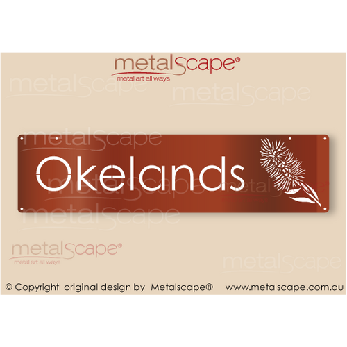 Metalscape - Farm Property Signs-Medium Property Sign -  Bottlebrush Callistemon Native Flower Classic Cut