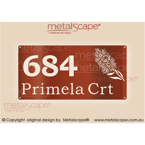 Metalscape - Farm Property Signs-House Sign - Bottlebrush Callistemon