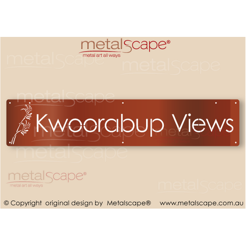 Metalscape - Farm Property Signs-Large Property Sign -  Kangaroo Paw Native Flowers Classic Cut