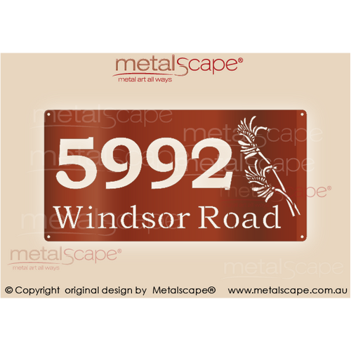 Metalscape - Farm Property Signs-House Sign - Kangaroo Paw