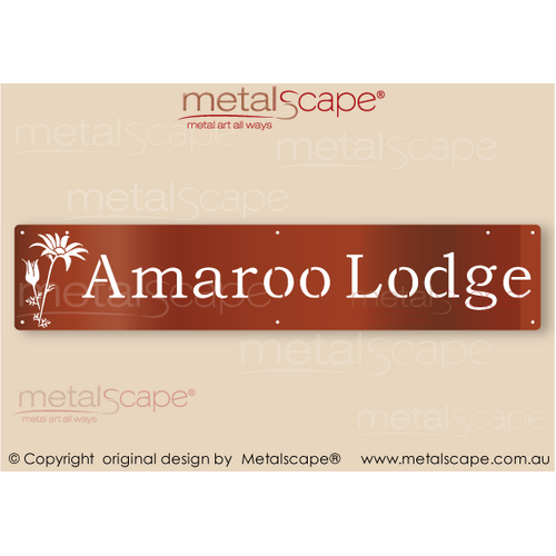 Metalscape - Farm Property Signs-Large Property Sign -  Flannel Flowers Native Flowers Classic Cut