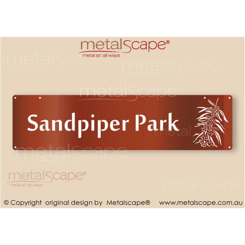Metalscape - Farm Property Signs-Medium Property Sign -  Wattle Native Flowers Classic Cut