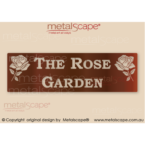 Metalscape - Farm Property Signs-Property Sign - Classic Cut with Rose images