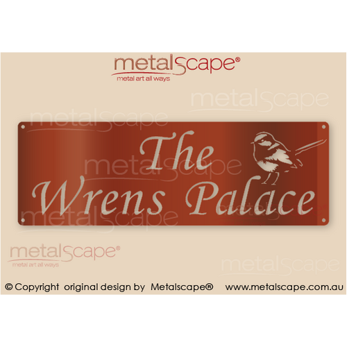 Metalscape - Farm Property Signs-Small Property Sign - Wren Design