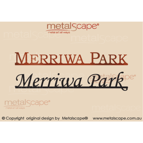 Metalscape - Farm Property Signs-Property Sign - Solid Writing on Line (no frame)