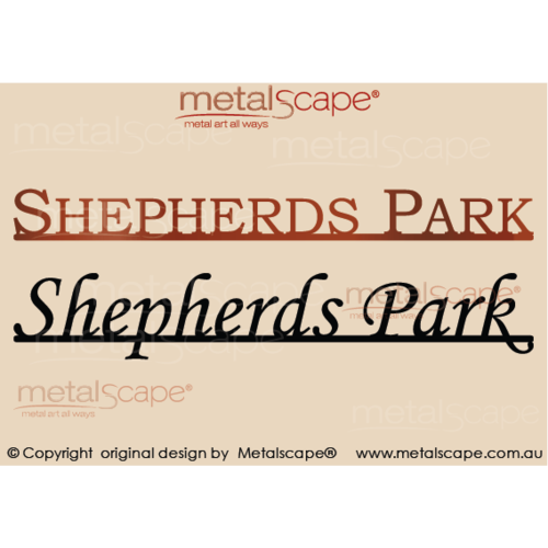 Metalscape - Farm Property Signs-Property Sign - Solid Writing on Line (no frame)
