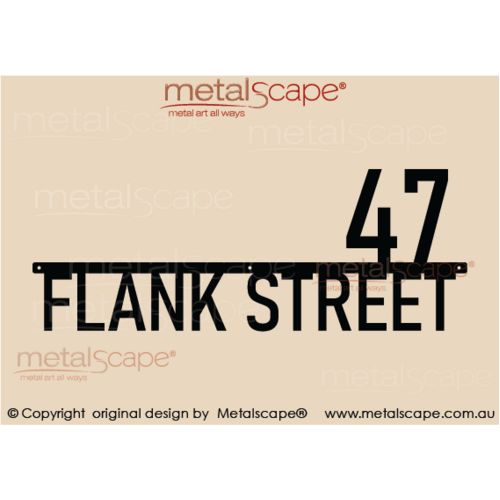 Metalscape - Farm Property Signs-Address Sign: - Solid Writing on Line (no frame)