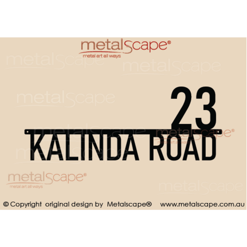 Metalscape - Farm Property Signs-Address Sign: - Solid Writing on Line (no frame)