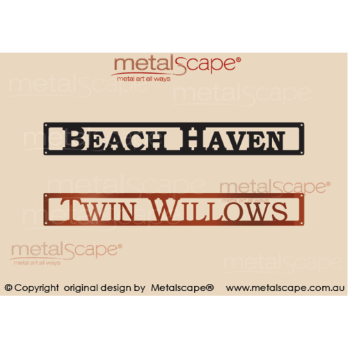 Metalscape - Farm Property Signs-Medium Rectangle Frame Property Sign - 3mm Corten Steel - Natural Rust]