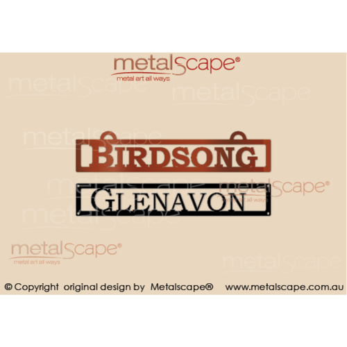 Metalscape - Farm Property Signs-Small Rectangle Frame Property Sign - 3mm Corten Steel - Natural Rust