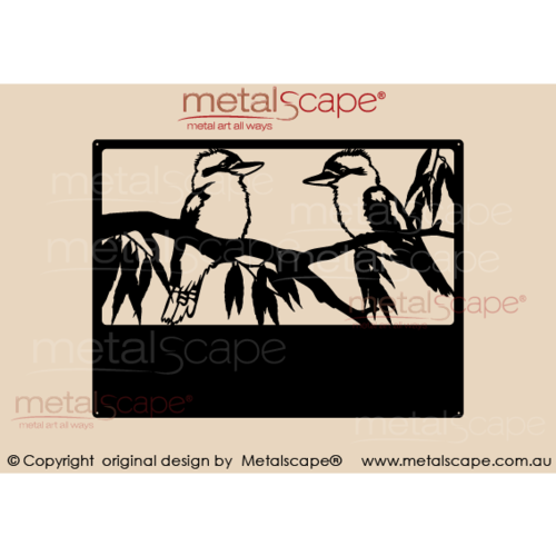Metalscape - Farm Property Signs-Medium Property Sign - 2 Kookaburras on branch