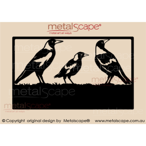 Metalscape - Farm Property Signs-Large Property Sign - 3 Magpies